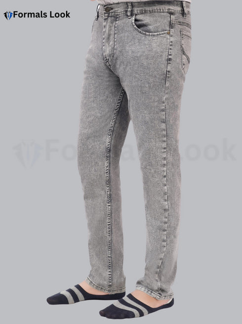 Grey Color Imported Stuff In Stretch Jean Pant